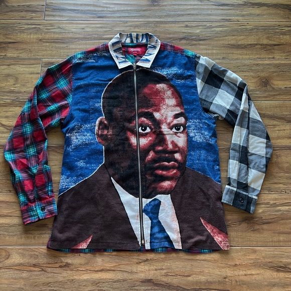 Supreme MLK Zip Up Flannel Shirt